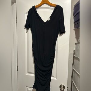 James Perse Black Midi Dress Size 3